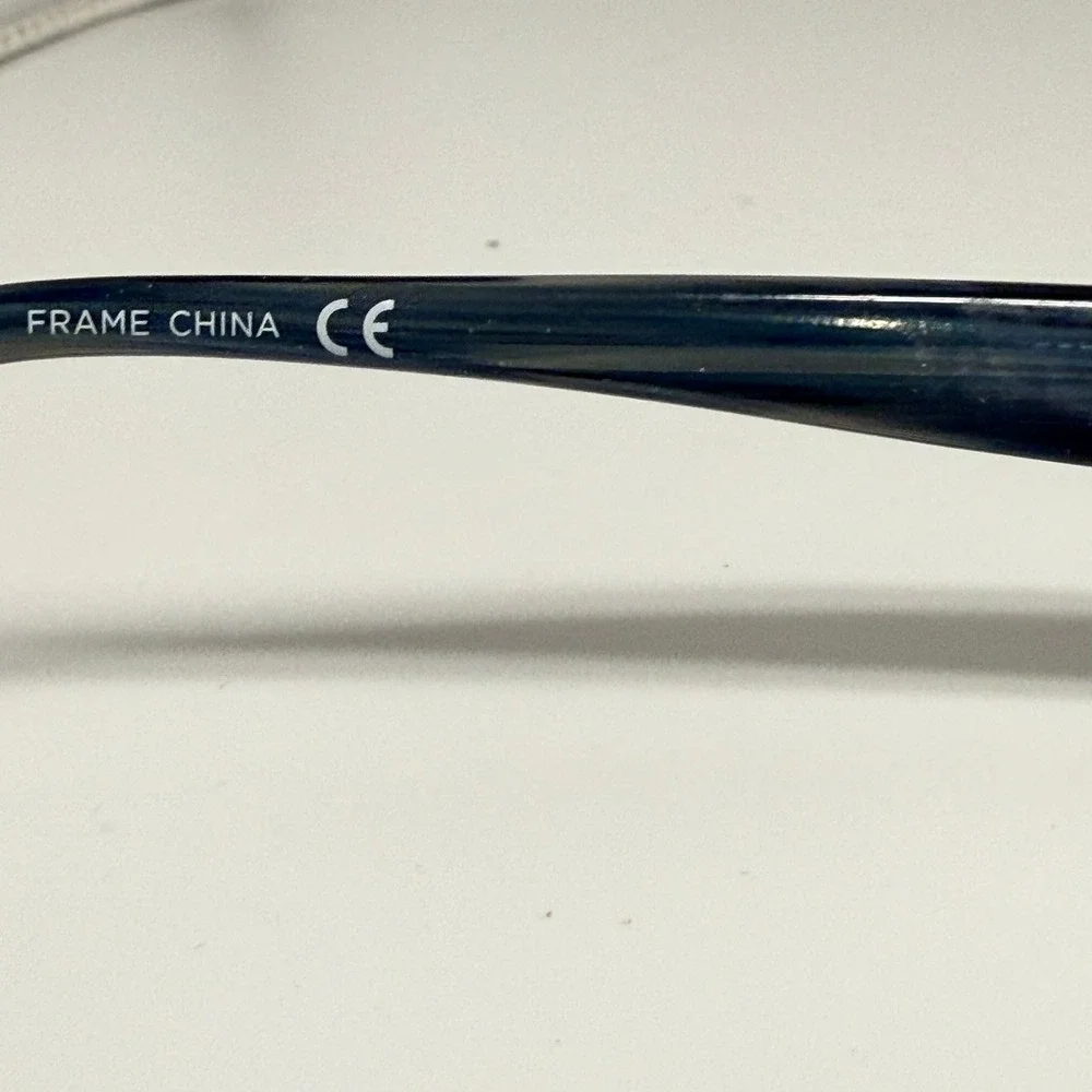 Chelsea 320 Cat Eye Eyeglasses Frames Blue Grey Marbled 52-16-135 Women